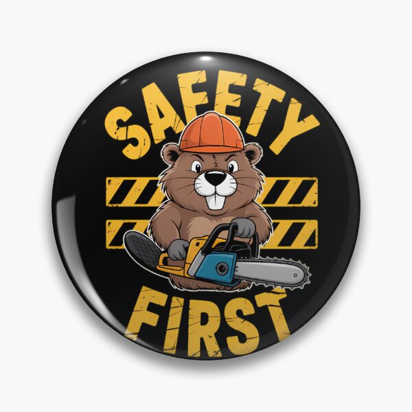 Item preview,  Safety First Funny Beaver Chainsaw Cute Animal Logger designed and sold by SusanaKlein.