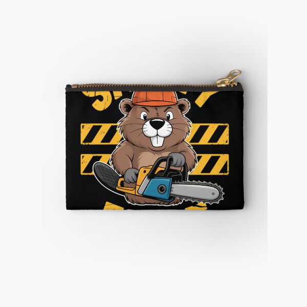 Item preview,  Safety First Funny Beaver Chainsaw Cute Animal Logger designed and sold by SusanaKlein.