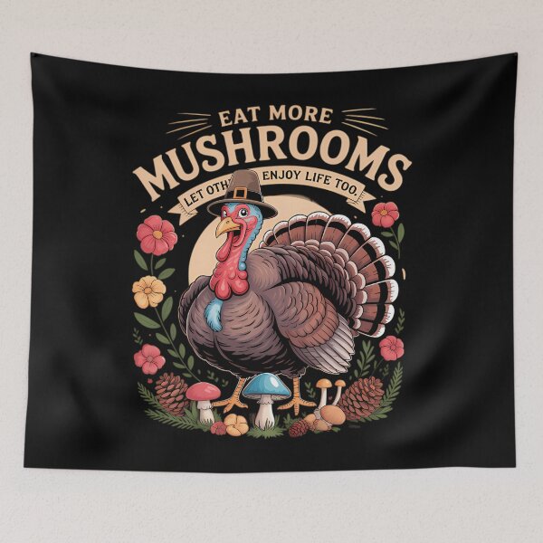 Item preview, Vegan Saying Turkey Thanksgiving Cottagecore Botanical Fall  designed and sold by SusanaKlein.