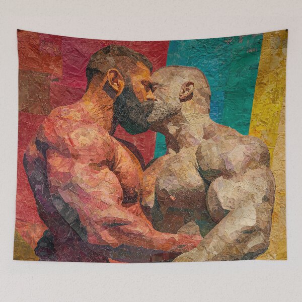 Item preview, Muscle Bear Paper Collage designed and sold by BeautyofMasc.
