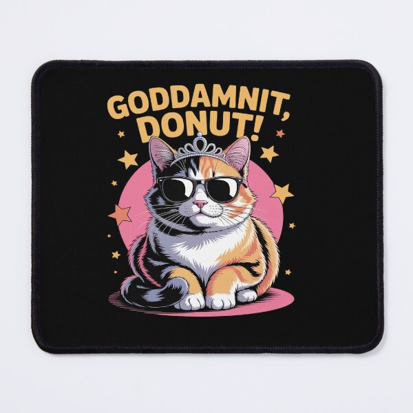 Item preview, Funny Goddammit Donut Princess Cat Glasses designed and sold by LeeEvans222.