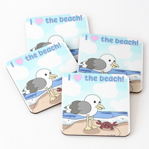 Item preview, I Love the Beach featuring Skyler C. Gull designed and sold by Skyler Seagull & The Seashell Angel merch.