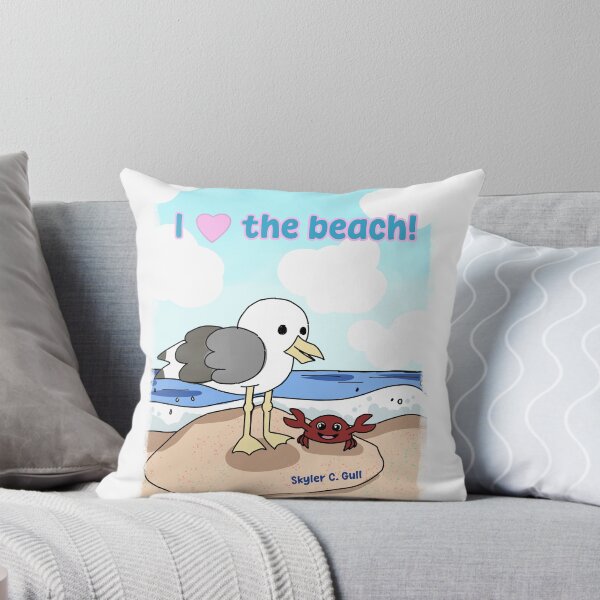 Item preview, I Love the Beach featuring Skyler C. Gull designed and sold by Skyler Seagull & The Seashell Angel merch.