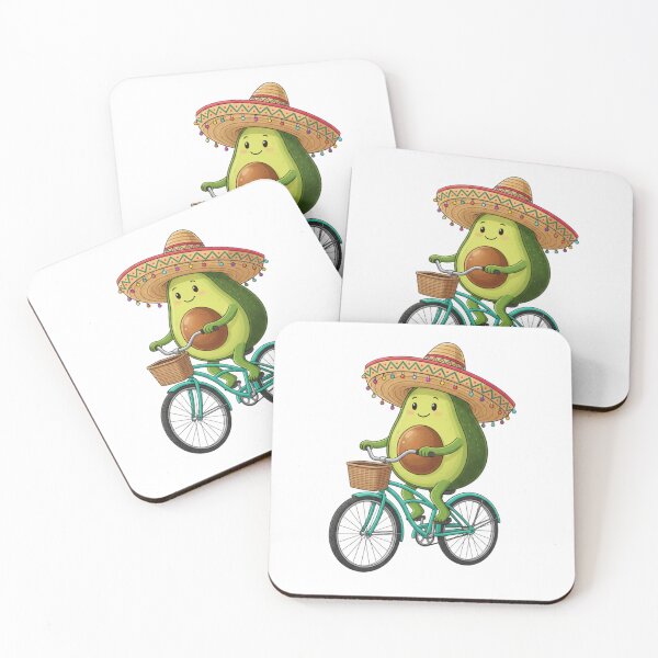 Item preview, Avocado Riding a Bike with a Sombrero designed and sold by PassionforLove.