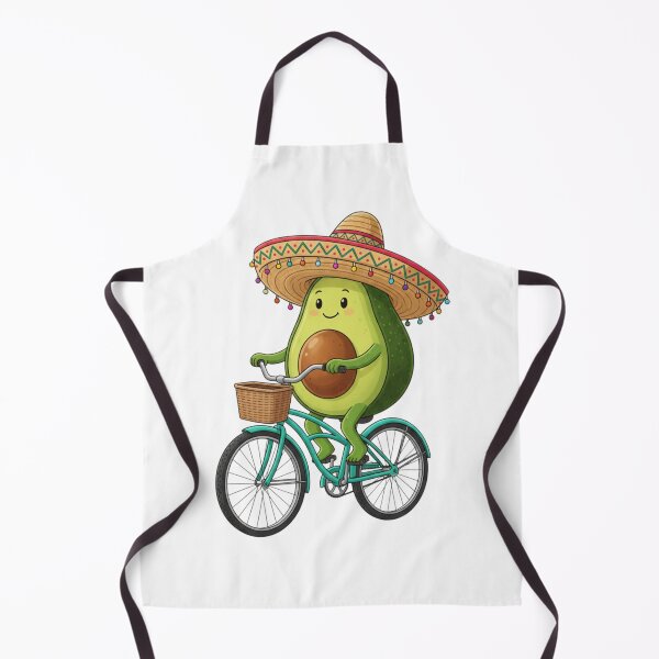Item preview, Avocado Riding a Bike with a Sombrero designed and sold by PassionforLove.