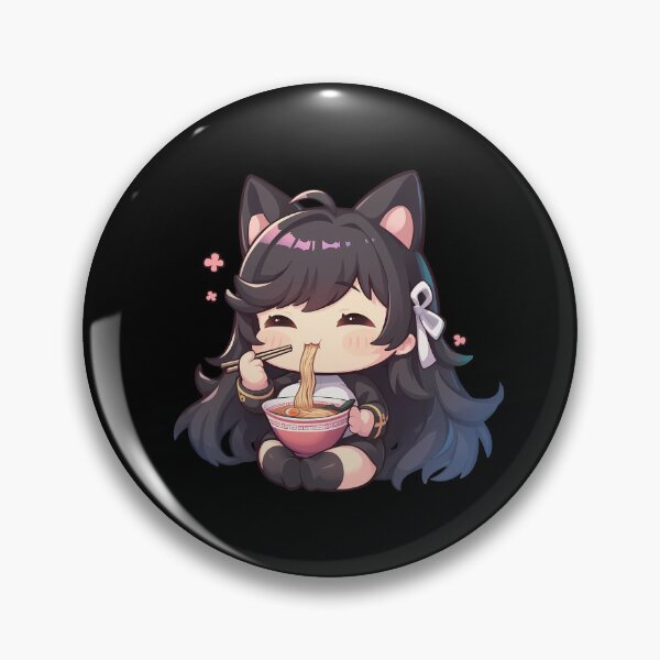 Item preview, Atago Enjoying Ramen Azur Lane Anime Kawaii Chibi Style designed and sold by Raslbazola.