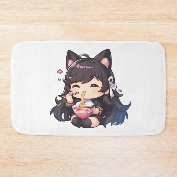 Item preview, Atago Enjoying Ramen Azur Lane Anime Kawaii Chibi Style designed and sold by Raslbazola.
