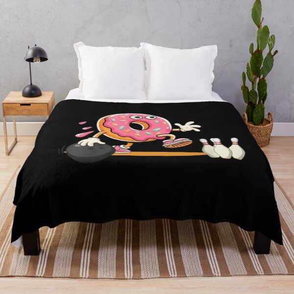 Item preview, Cute Donut Bowling Character - Fun Pink Donut with Bowling Ball designed and sold by TinaMDedrick.