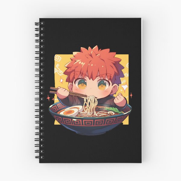 Item preview, Shirou Emiya Enjoying Ramen Fate Stay Night Chibi Anime designed and sold by Raslbazola.