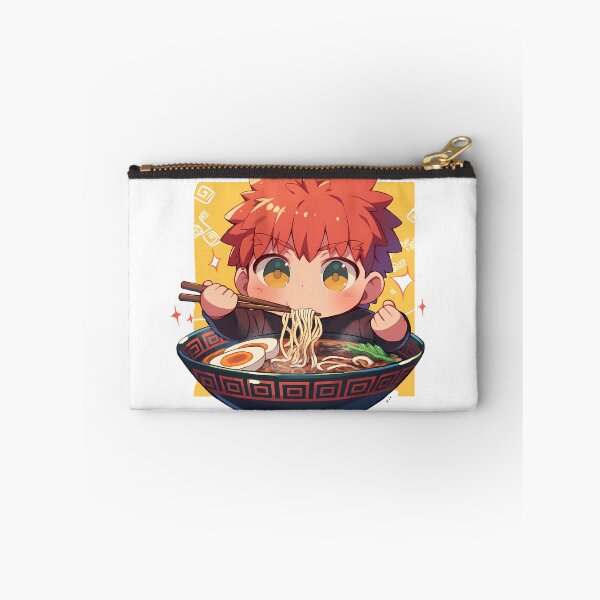 Item preview, Shirou Emiya Enjoying Ramen Fate Stay Night Chibi Anime designed and sold by Raslbazola.