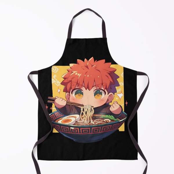 Item preview, Shirou Emiya Enjoying Ramen Fate Stay Night Chibi Anime designed and sold by Raslbazola.