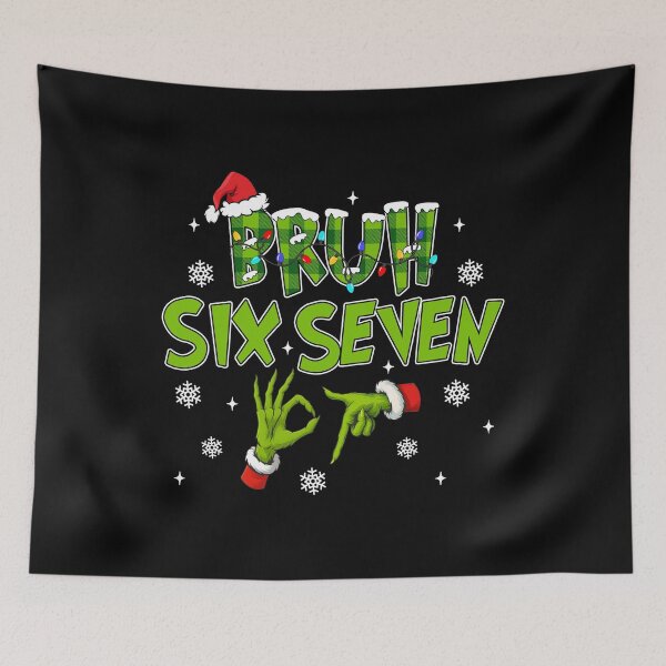 Item preview, Bruh Six Seven 67 meme Funny Elf Hand Christmas  designed and sold by AnitaBice.