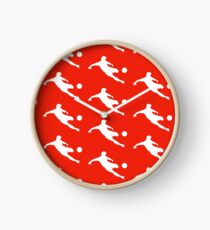 Red Striker Silhouette Clock