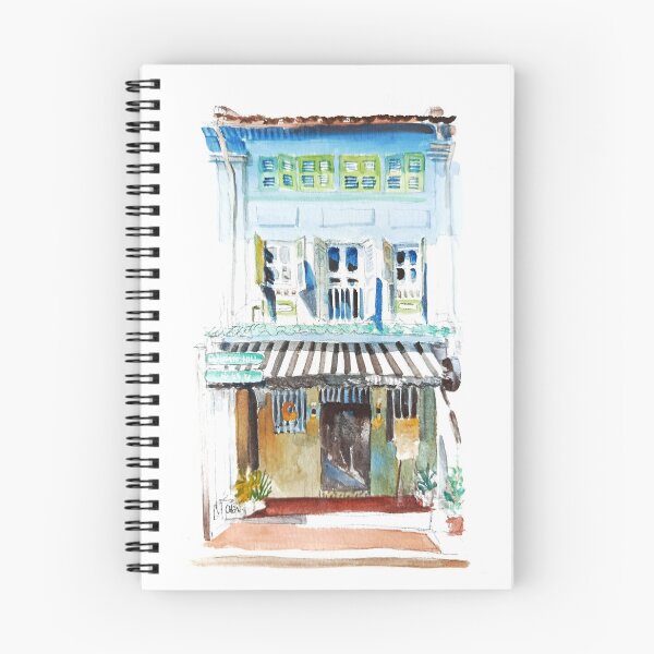 Item preview, Shophouse, street scene Singapore  designed and sold by Almondtree.