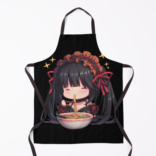Item preview, Kurumi Tokisaki Enjoying Ramen Date A Live Chibi Anime designed and sold by Raslbazola.