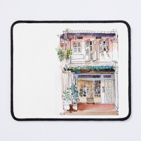 Item preview, Shophouse, street scene Singapore, ink and wash, sg designed and sold by Almondtree.