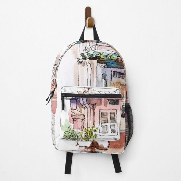 Item preview, Shophouse, street scene Singapore, ink and wash, sg designed and sold by Almondtree.