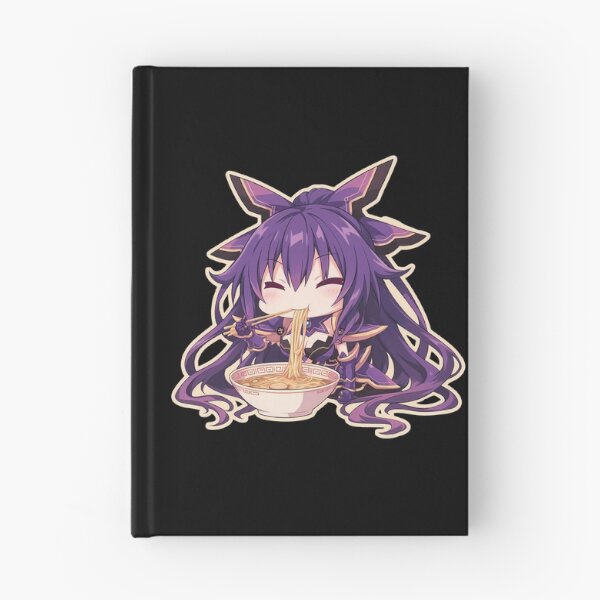 Item preview, Tohka Yatogami Eating Ramen Date A Live Chibi Anime designed and sold by Raslbazola.