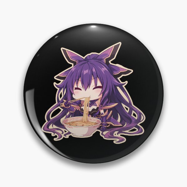 Item preview, Tohka Yatogami Eating Ramen Date A Live Chibi Anime designed and sold by Raslbazola.