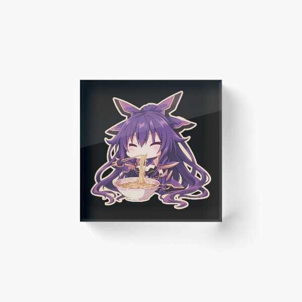 Item preview, Tohka Yatogami Eating Ramen Date A Live Chibi Anime designed and sold by Raslbazola.