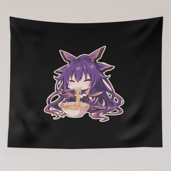Item preview, Tohka Yatogami Eating Ramen Date A Live Chibi Anime designed and sold by Raslbazola.
