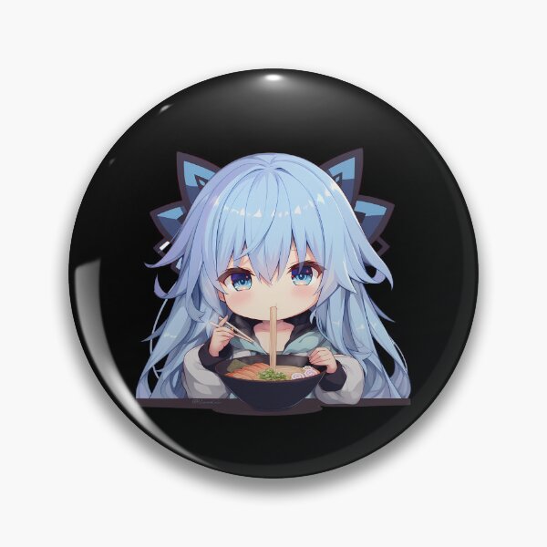 Item preview, Tobiichi Origami Eating Ramen Date A Live Chibi Anime designed and sold by Raslbazola.