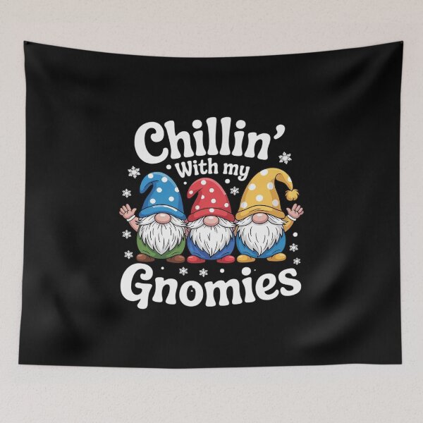 Item preview, Chillin With My Gnomies Cute Christmas Day Apparel  designed and sold by lilLilaBatArt.