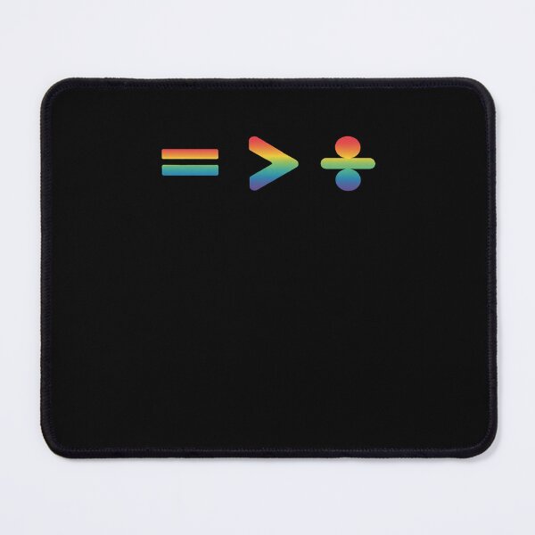 Item preview, LGBT Pride Equal Greater Than Divide Rainbow Flag designed and sold by khorbiasieno.