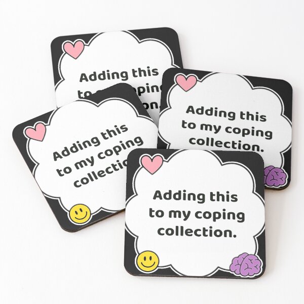 Item preview, Coping Humor – Coping Collection Affirmation – Gift for Anxious Friends – Cute Soft Sticker designed and sold by JacobKAurumhead.
