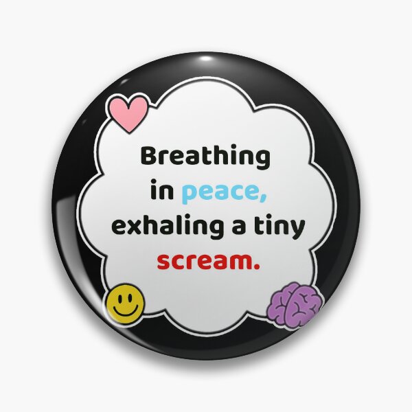 Item preview, Coping Humor – Tiny Scream Breathing Technique – Gift for Overthinkers – Cute Soft Sticker designed and sold by JacobKAurumhead.