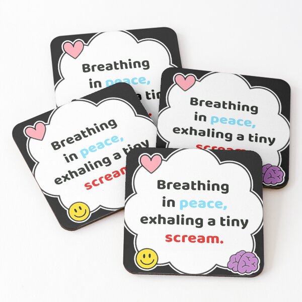 Item preview, Coping Humor – Tiny Scream Breathing Technique – Gift for Overthinkers – Cute Soft Sticker designed and sold by JacobKAurumhead.