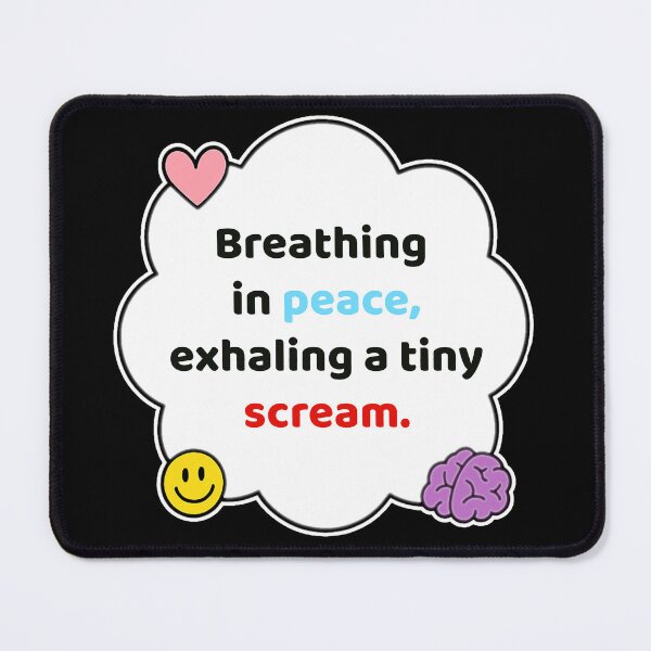 Item preview, Coping Humor – Tiny Scream Breathing Technique – Gift for Overthinkers – Cute Soft Sticker designed and sold by JacobKAurumhead.