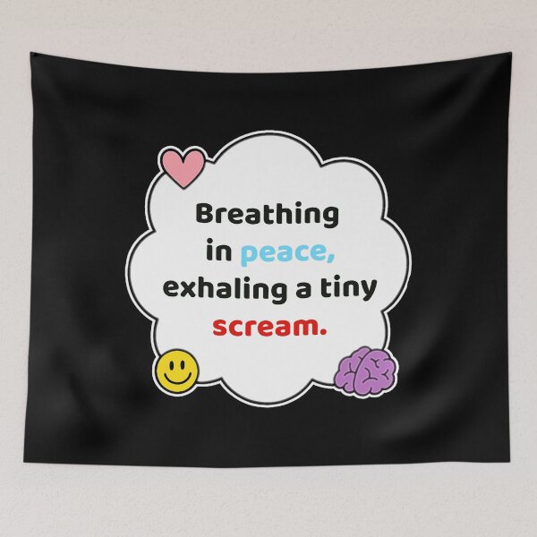 Item preview, Coping Humor – Tiny Scream Breathing Technique – Gift for Overthinkers – Cute Soft Sticker designed and sold by JacobKAurumhead.