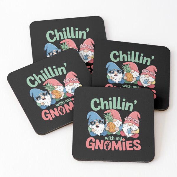 Item preview, Chillin with my gnomies Cute Spring or Summer Gnomes  designed and sold by lilLilaBatArt.