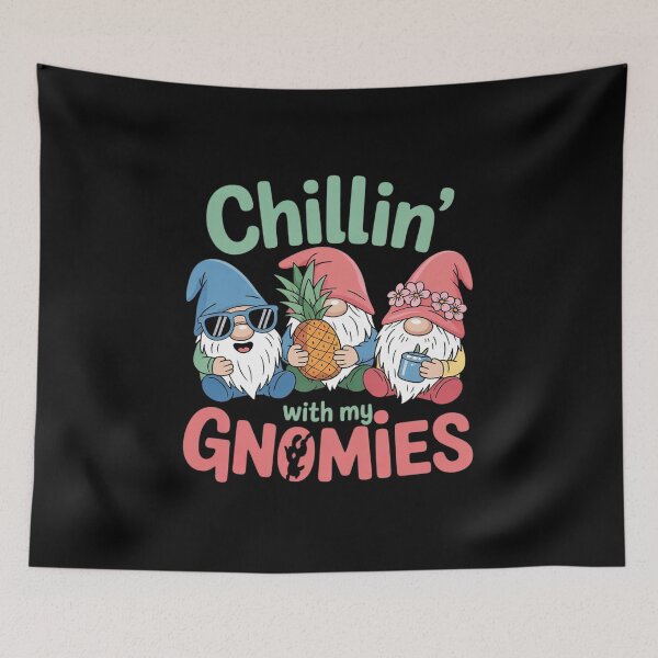 Item preview, Chillin with my gnomies Cute Spring or Summer Gnomes  designed and sold by lilLilaBatArt.