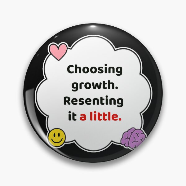 Item preview, Coping Humor – Choosing Growth Resentfully – Gift for Therapy Friends – Cute Soft Sticker designed and sold by JacobKAurumhead.