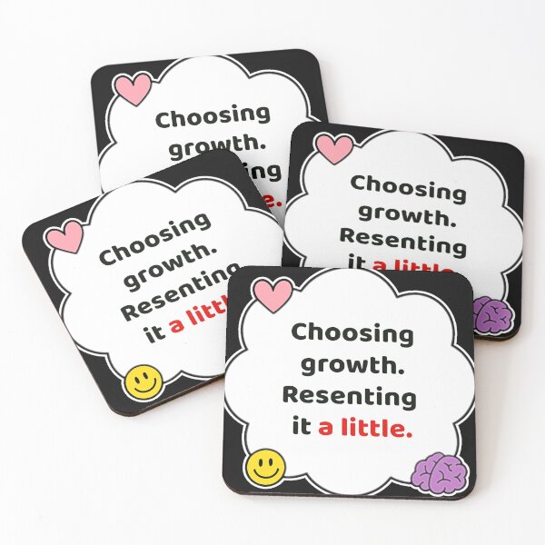 Item preview, Coping Humor – Choosing Growth Resentfully – Gift for Therapy Friends – Cute Soft Sticker designed and sold by JacobKAurumhead.