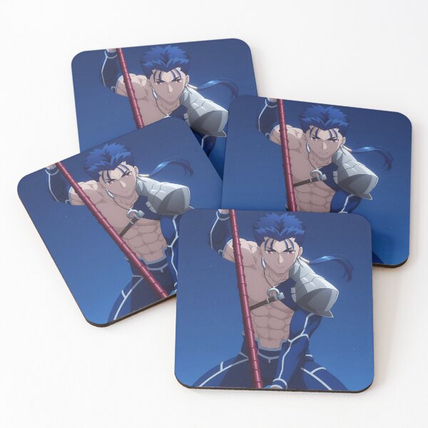 Item preview, Lancer Fate Stay Night Anime Shirtless Battle Pose designed and sold by thedarvills.