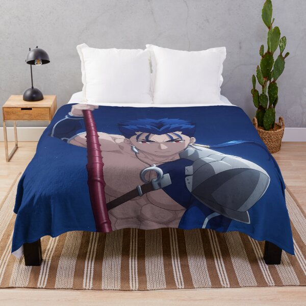 Item preview, Lancer Fate Stay Night Anime Shirtless Battle Pose designed and sold by thedarvills.