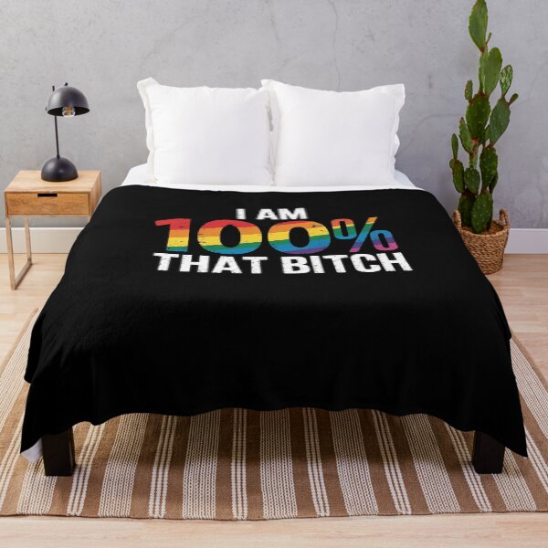 Item preview, I Am 100% That Bitch Funny Gay Lesbian Pride LGBT Rainbow designed and sold by VasilisLamArt.