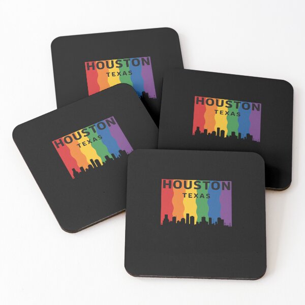 Item preview, Houston Texas City Rainbow flag Skyline LGBT Gay Pride designed and sold by khorbiasieno.