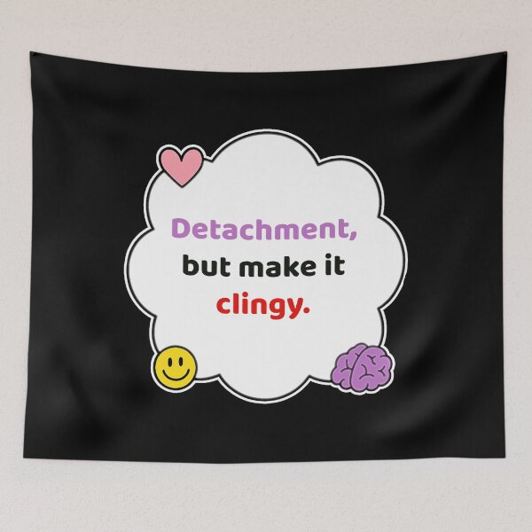 Item preview, Coping Humor – Clingy Detachment Paradox – Gift for Situationship Survivors – Cute Soft Sticker designed and sold by JacobKAurumhead.