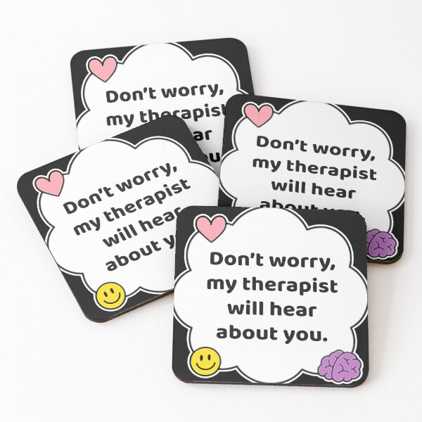 Item preview, Coping Humor – My Therapist Will Hear About You – Gift for Therapy Friends – Cute Soft Sticker designed and sold by JacobKAurumhead.