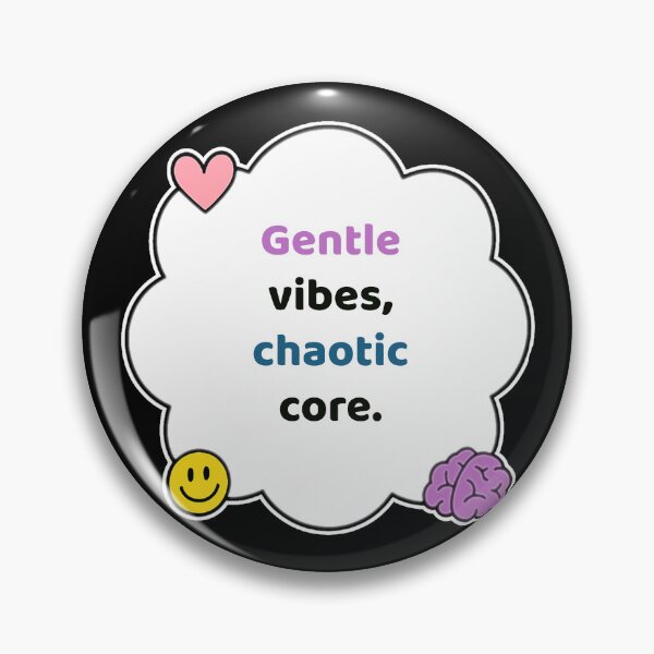 Item preview, Coping Humor – Gentle Vibes Chaotic Core – Gift for Neurodivergent Friends – Cute Soft Sticker designed and sold by JacobKAurumhead.