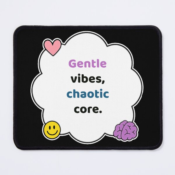 Item preview, Coping Humor – Gentle Vibes Chaotic Core – Gift for Neurodivergent Friends – Cute Soft Sticker designed and sold by JacobKAurumhead.