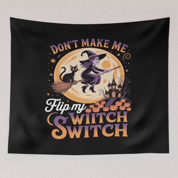 Item preview, Funny Joke Flip Witch Switch Halloween Witch On Broomstick designed and sold by tabdejinti.