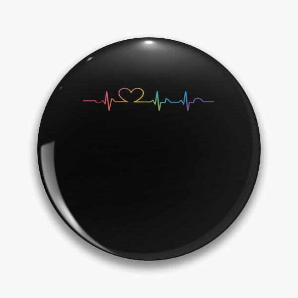 Item preview, Gay Pride Heartbeat EKG Rainbow Heart CSD LGBT designed and sold by khorbiasieno.