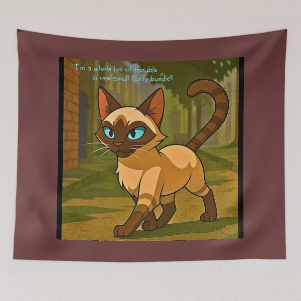 Item preview, “I’m a whole lot of trouble in one small fluffy bundle” designed and sold by Brickroad Dsigns.