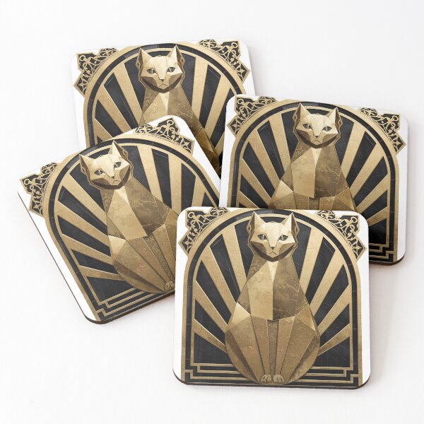 Item preview, Luxurious Art Deco Cat Sculpture designed and sold by flagshiptee.