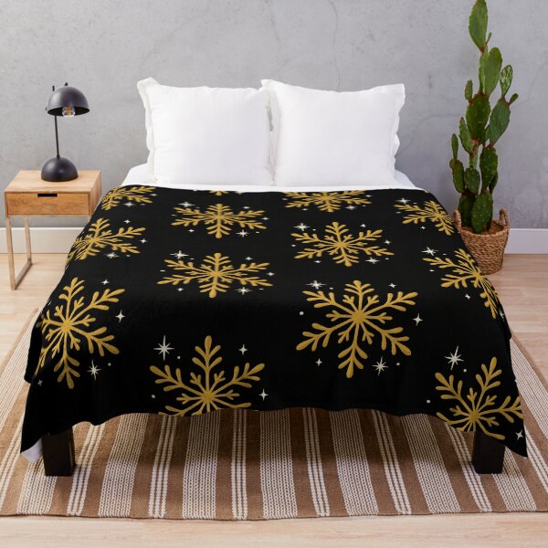 Item preview, Elegant Gold Snowflake on Black – Luxe Holiday Design designed and sold by Painted Moon by Luna Bee™.